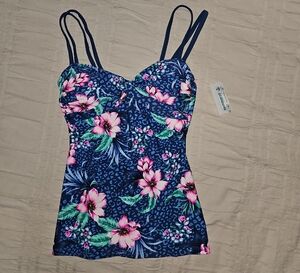 Floral Print Tankini Top